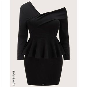 NEW-Asymmetrical peplum dress by Shein Curve. Size 2XL